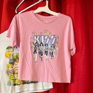 Kiss Kids Pink Short Sleeve Tee